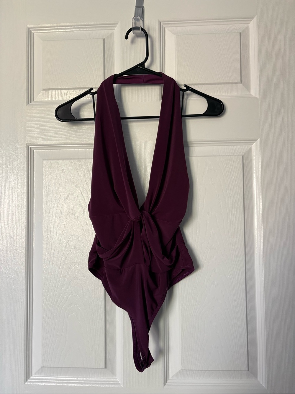 Express Women's Plum Colored Bodysuit